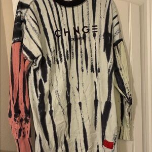 Men’s Chnge Worldwide Tie-Dye Long Sleeve Shirt size L